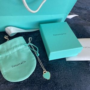 Brand New Tiffany Blue Charm on 20โ chain